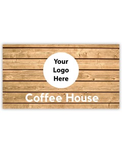 Pre-Designed Cafe Barrier Banner - Wooden Planks