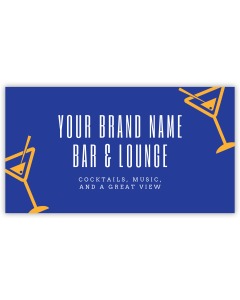 Pre-Designed Cafe Barrier Banner - Cocktail Bar