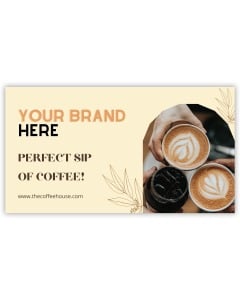 Pre-Designed Cafe Barrier Banner - Coffee Cheers