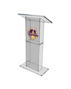 Abacus Clear Front Lectern with Logo