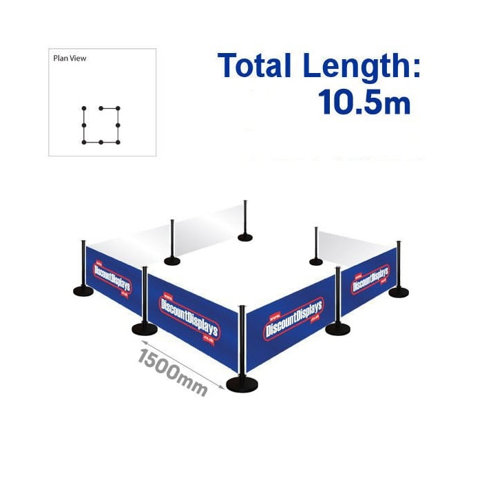 Eco Barrier Kit - 7 Banners / 8 Posts