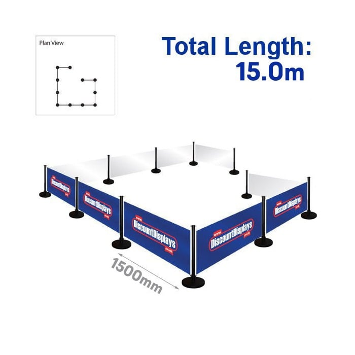 Outdoor Cafe Screens Kit 10 Banners / 11 Posts