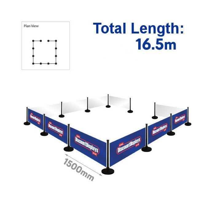 Eco Barrier Kit - 11 Banners / 12 Posts