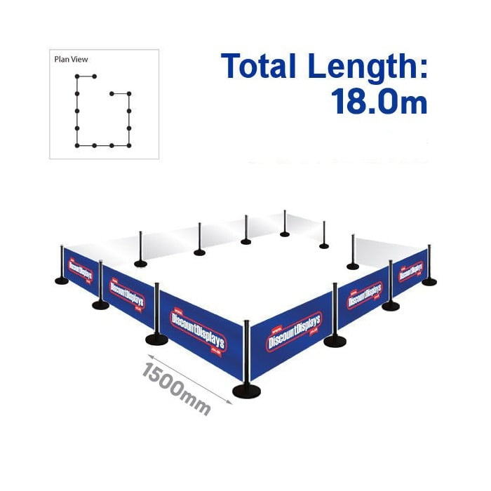 Eco Barrier Kit - 12 Banners / 13 Posts