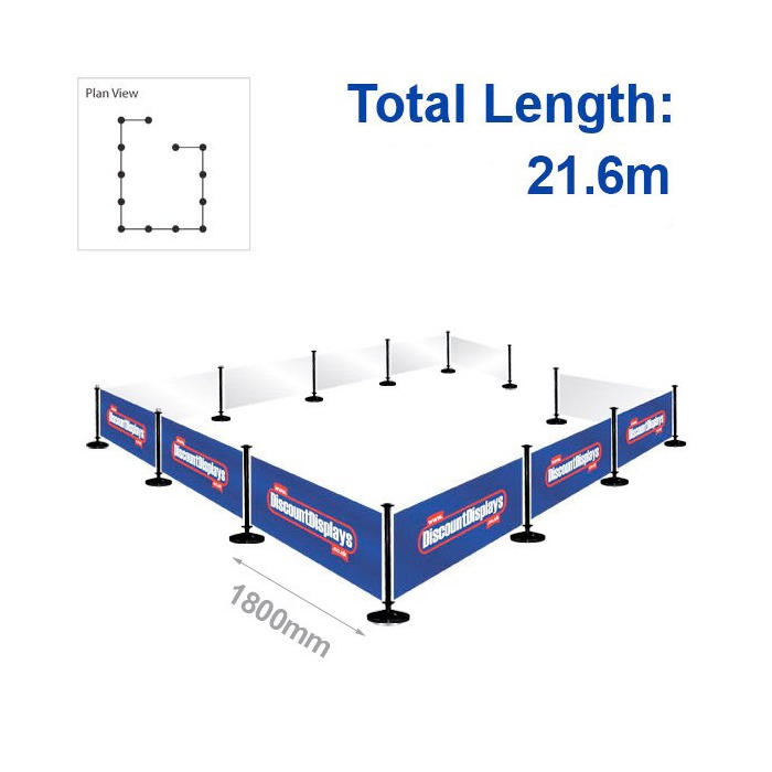 21.6m Cafe Barrier Set