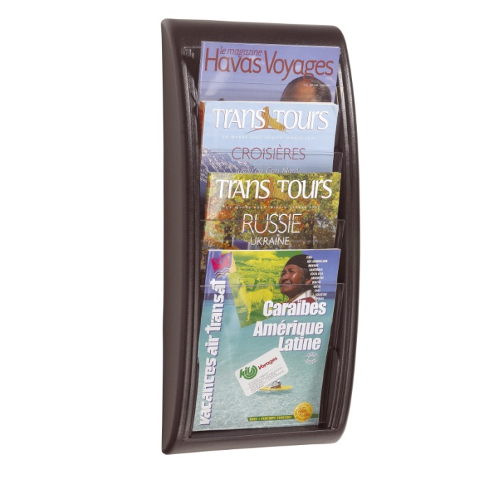 A4 Wall Mounted Brochure Holder - Black