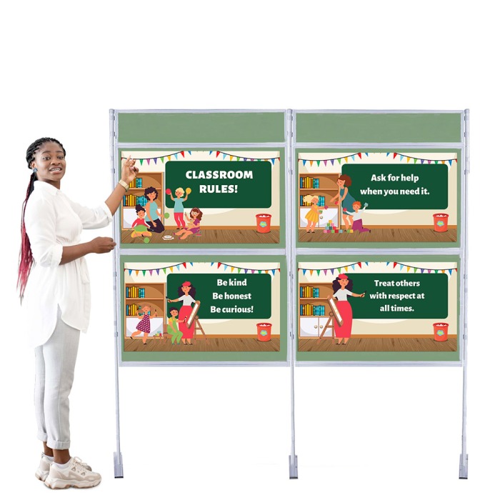 6 panel classroom display