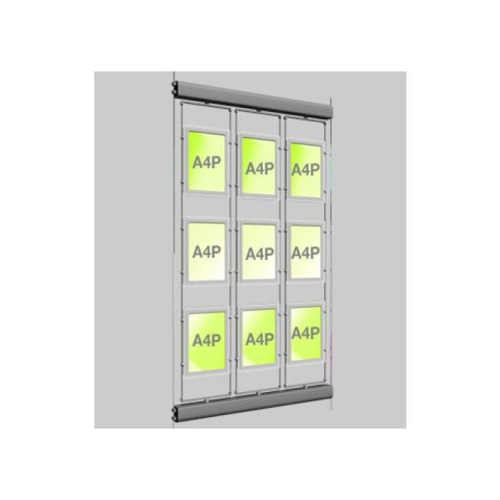 9xA4 Rotating LED Cable Window Display