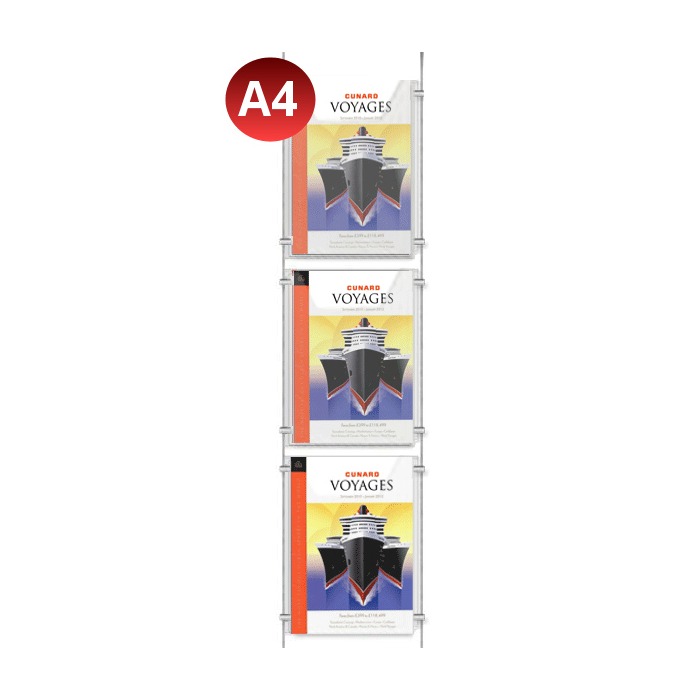 3x A4 Leaflet Holder Kit