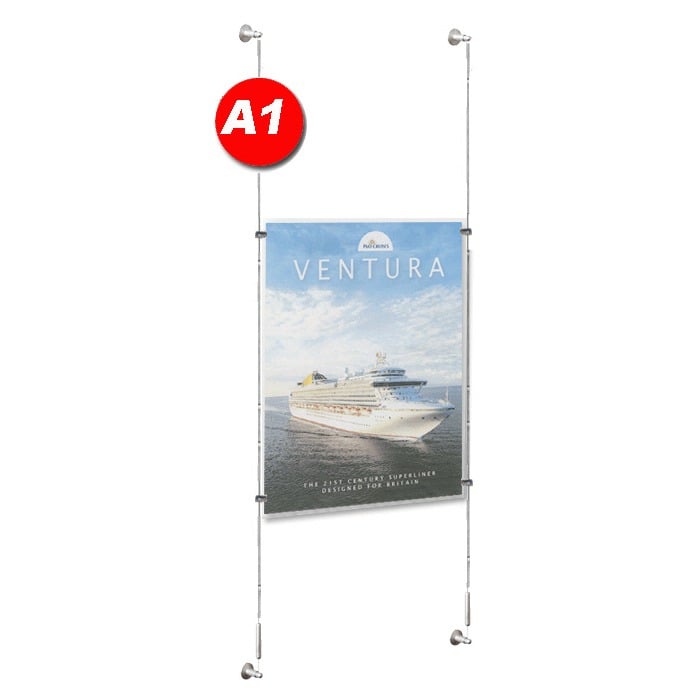 A1 Poster Holder Cable Display - Portrait