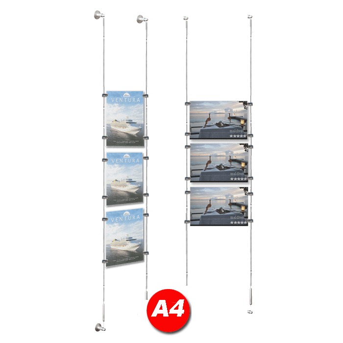 3x A4 Poster Holder Kit