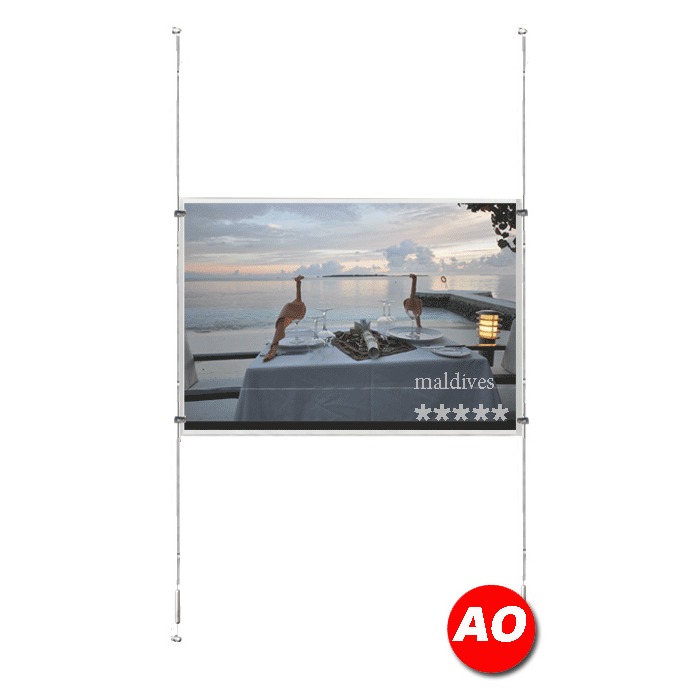 A0 Poster Holder Cable Display - Landscape