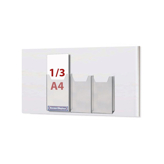 Cable System Leaflet Dispenser - 3 x 1/3 A4 on A2 Centre