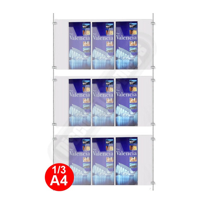 9x 1/3 A4 Leaflet Dispenser Kit