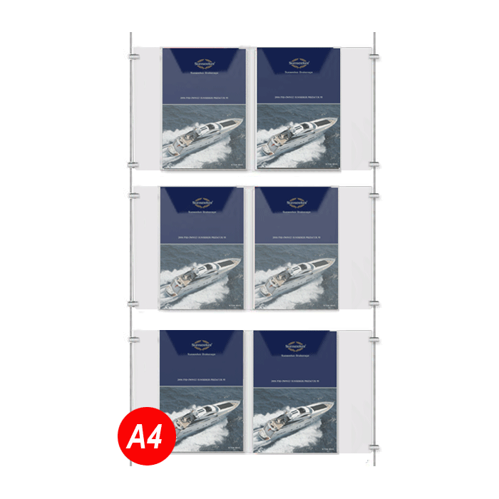 6x A4 Leaflet Dispenser Kit - On A1 Centres