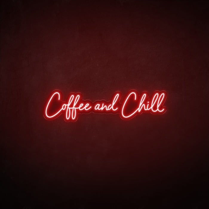 Coffee and Chill LED wall mounted sign