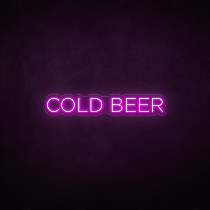 Cold Beer Neon Sign - Range of Colours and Sizes