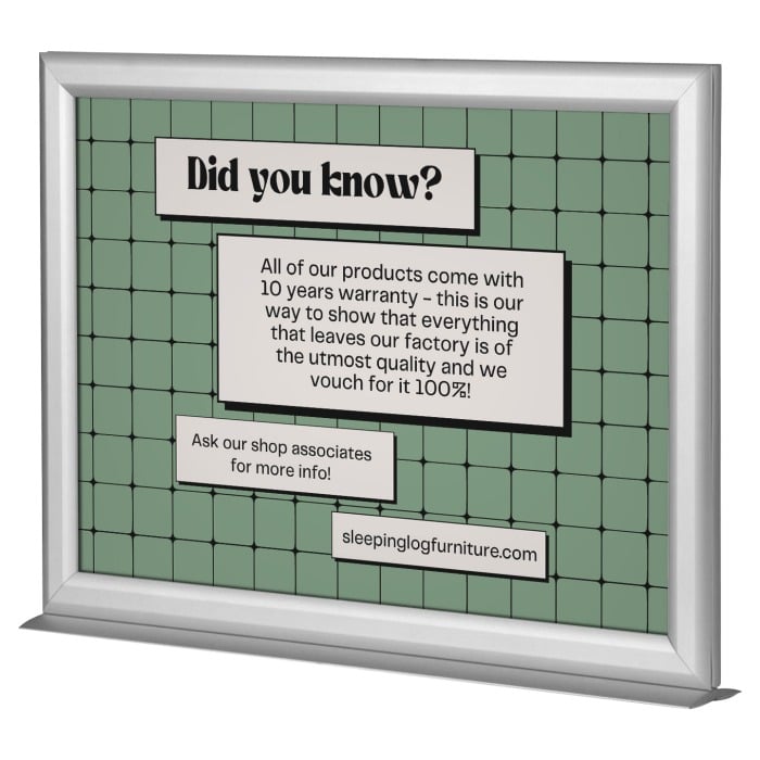 Counter Top Slide-In Poster Holder