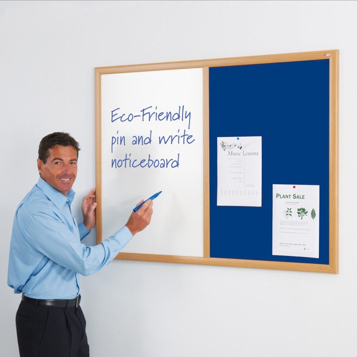 2-in-1 Notice Board Whiteboard