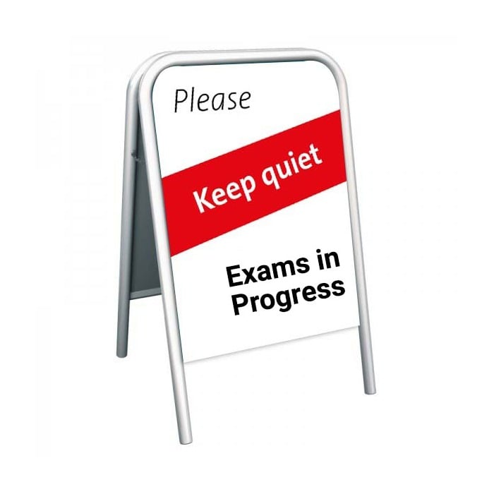 Exams in Progress Pavement Sign