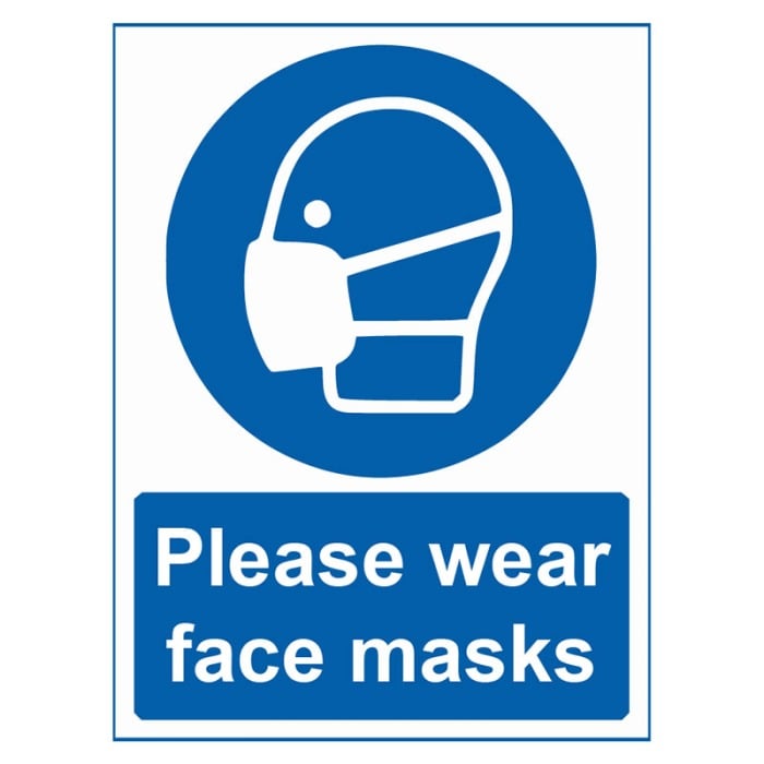 Please Wear Face Masks - Pack of 10 - A2 Poster or Sticker