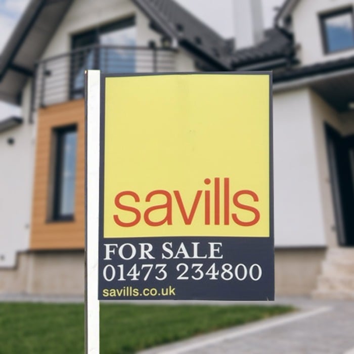 Flag Estate Agent Sign