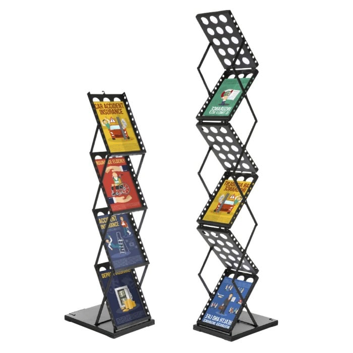 Z-Up Folding A4 Multi Pocket Literature Rack