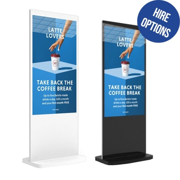 Slimline Freestanding Digital Displays