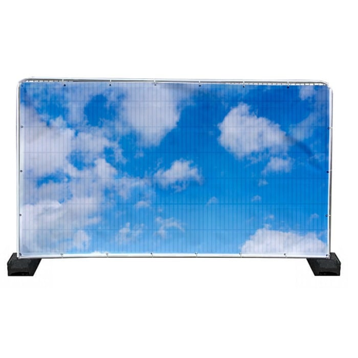 Cloudy Sky Heras Fence Banner