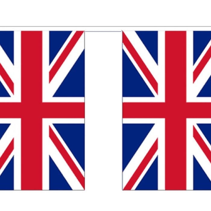 Union Jack Flag Bunting - 30 Large Flags / 18.25m Length