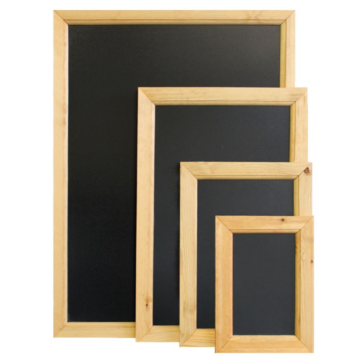 Light wooden chalkboards