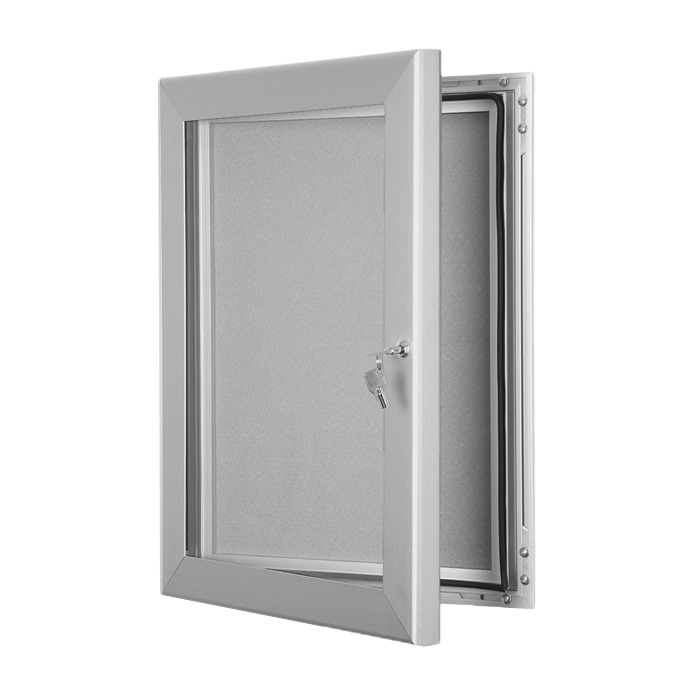 Lockable Pin Board - Silver