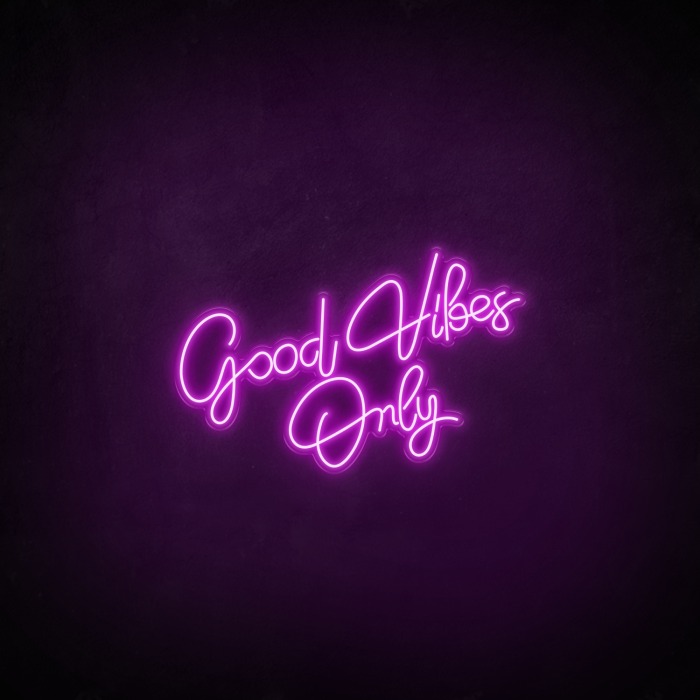 Good Vibes Only Neon Bar Sign