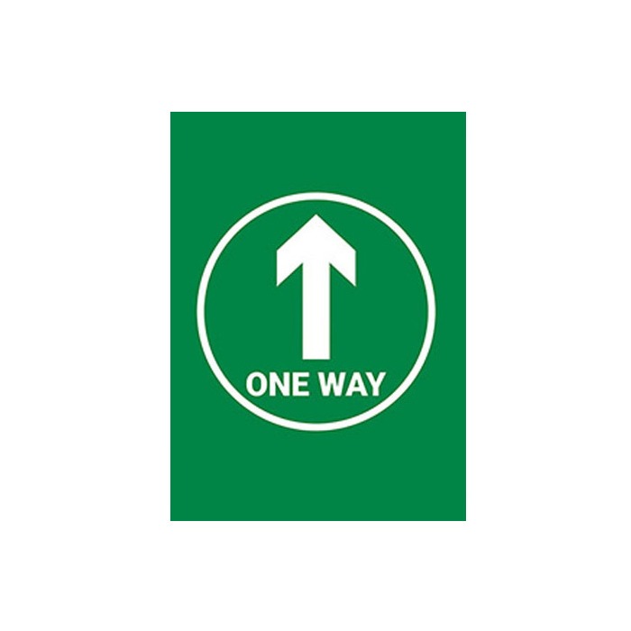 One Way Arrow Green Background - Pack of 10 - A2 Poster or Sticker