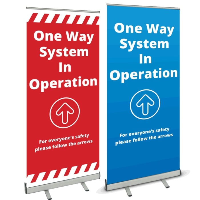 One Way System Banner Stand