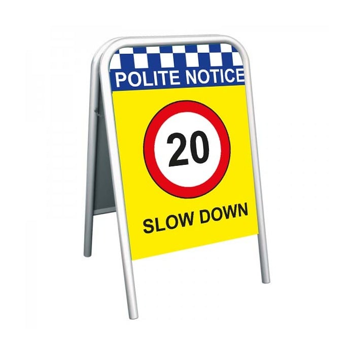 School Pavement Sign - Slow Down 20mph