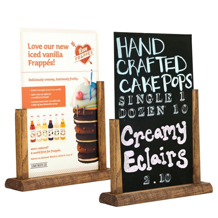 Table Top Slide-In Chalkboard Holder