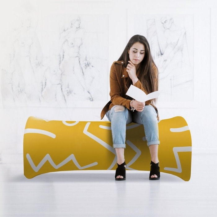 Printed Inflatable Exhibition Seating Bench