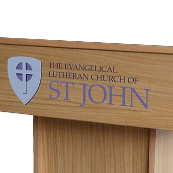 Real Oak Lectern - Logo Graphic