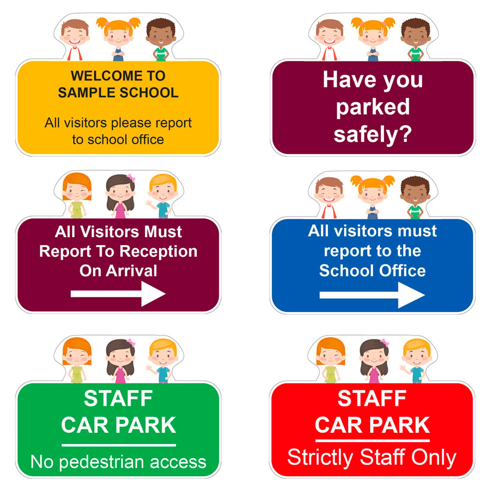 Pre-designed School Signs