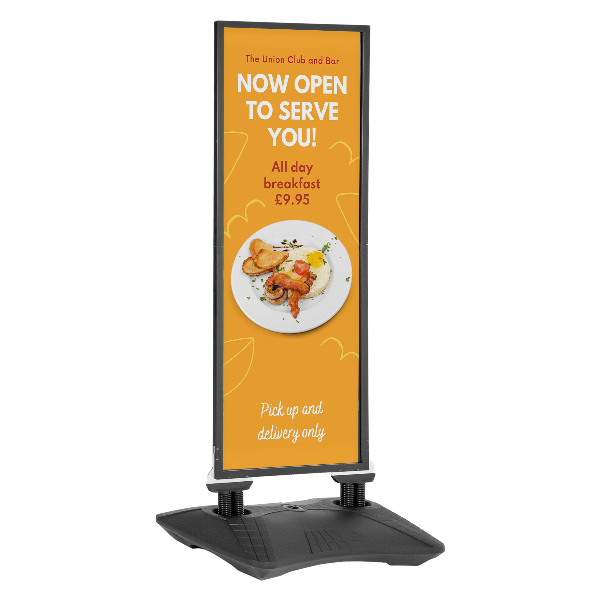 Premium Extra Tall Fillable Pavement Sign