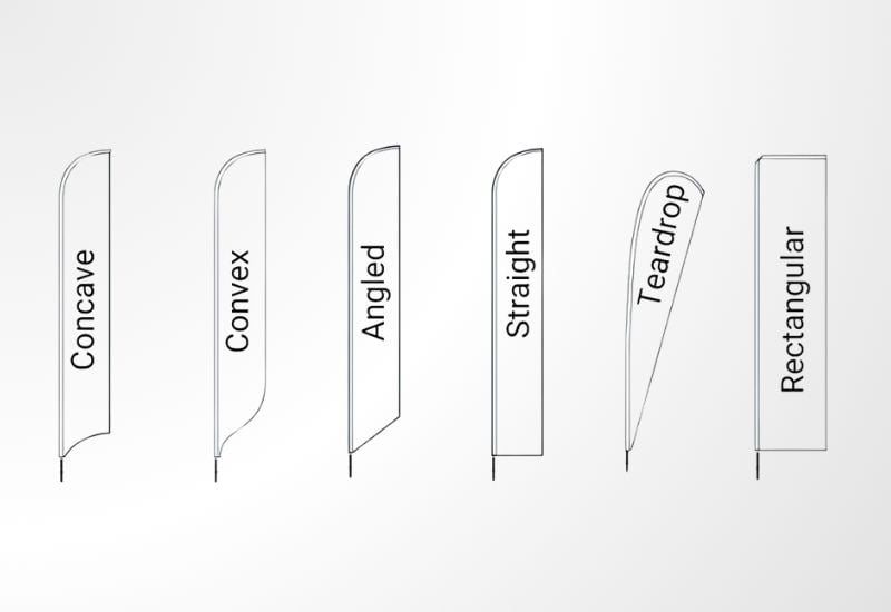 Types Of Feather Flag Shapes