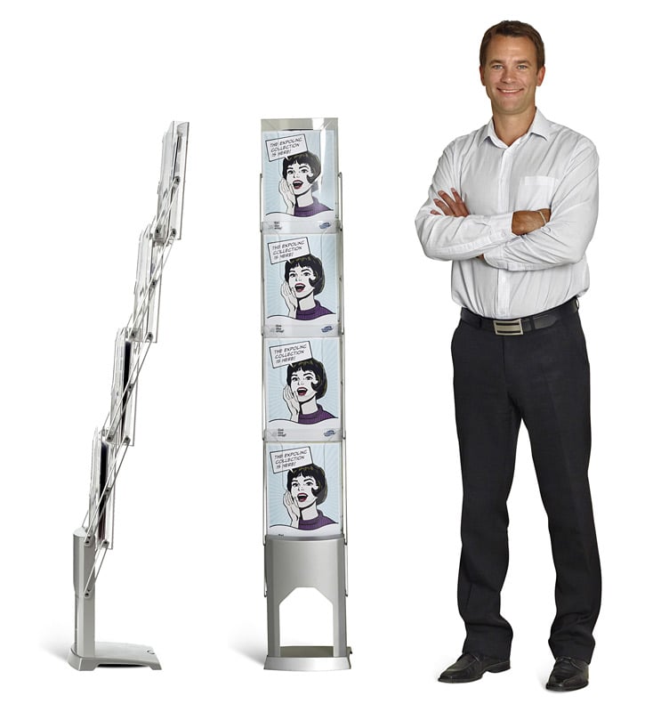 Compact Fold-Up Brochure Stand 4xA4