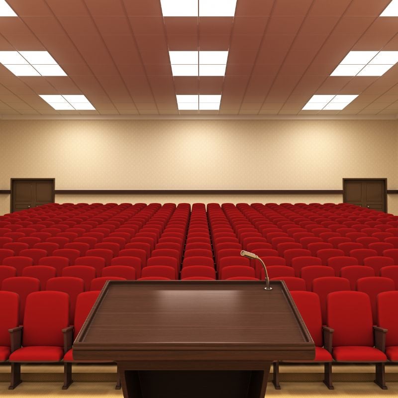 Lectern in Lecture Hall