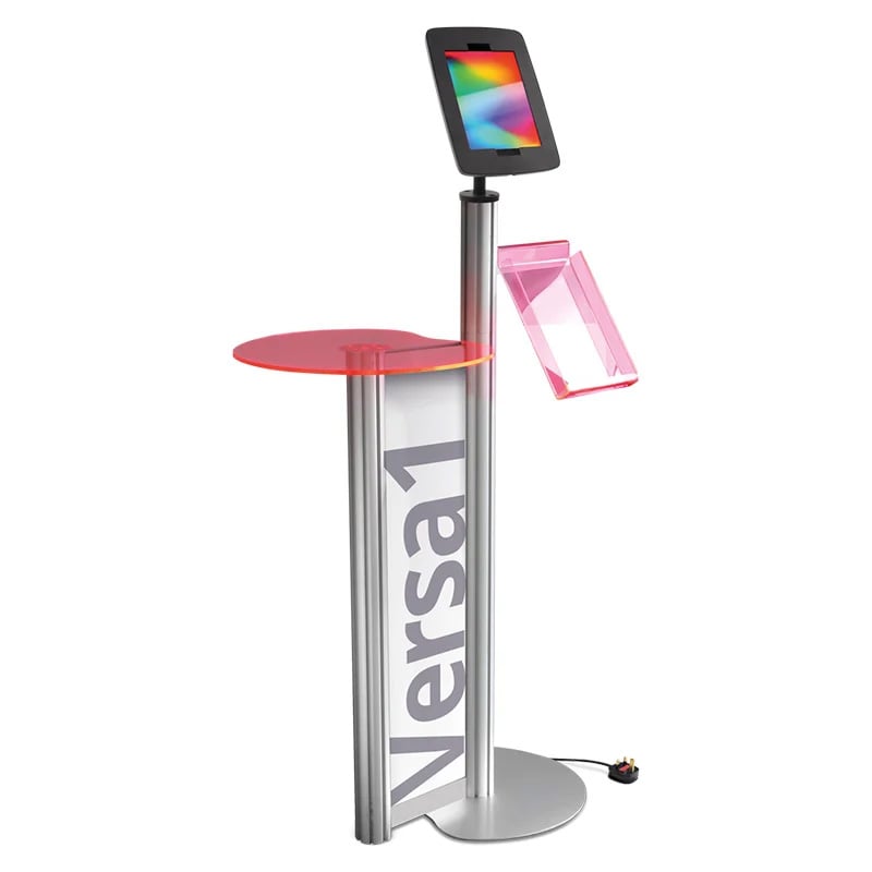 iPad Display Stand with Podium and Brochure Holder