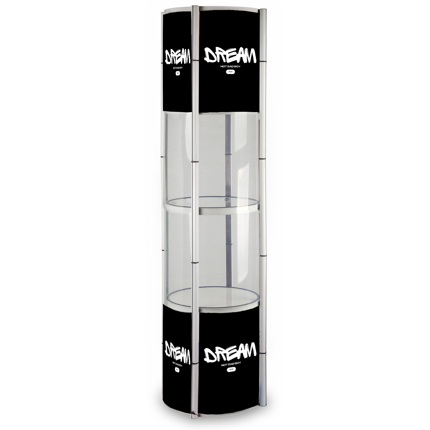 Portable Exhibition Display Case - Twin Shelf Stand