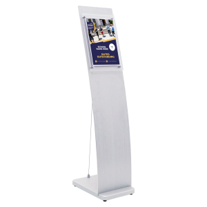 Curved display stand with an outstanding Ofsted achievement poster