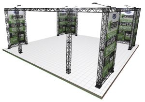 7x7 gantry truss frame in square configuration