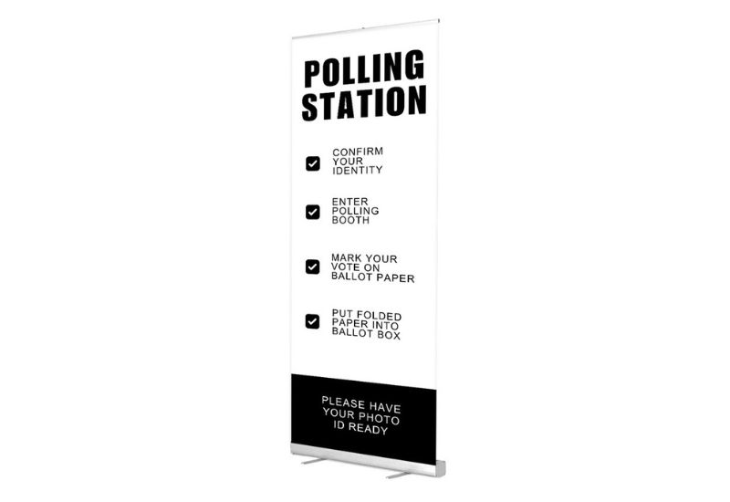 Polling Station Roller Banner Stand