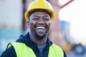 happy construction worker